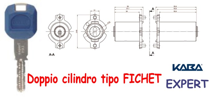 Cilindro KABA EXPERT tipo FICHET