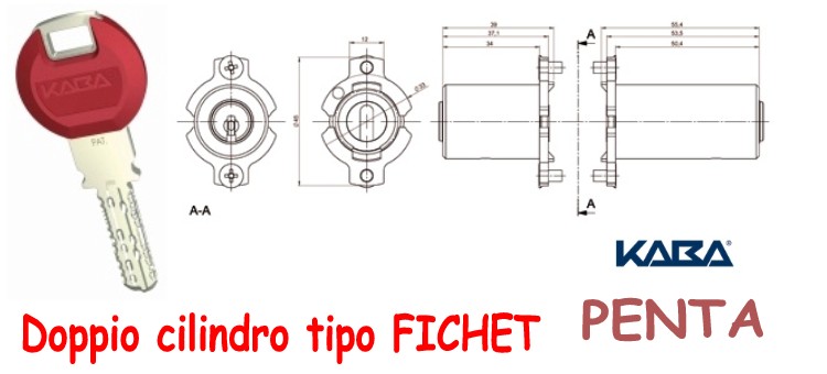 Cilindro KABA PENTA tipo FICHET